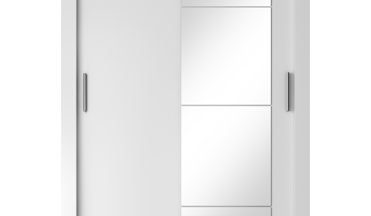 Armoire 2 portes avec miroir KAMAZZA