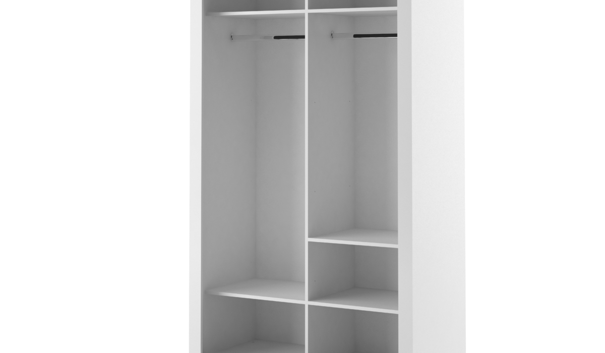 Armoire 2 portes avec miroir KAMAZZA