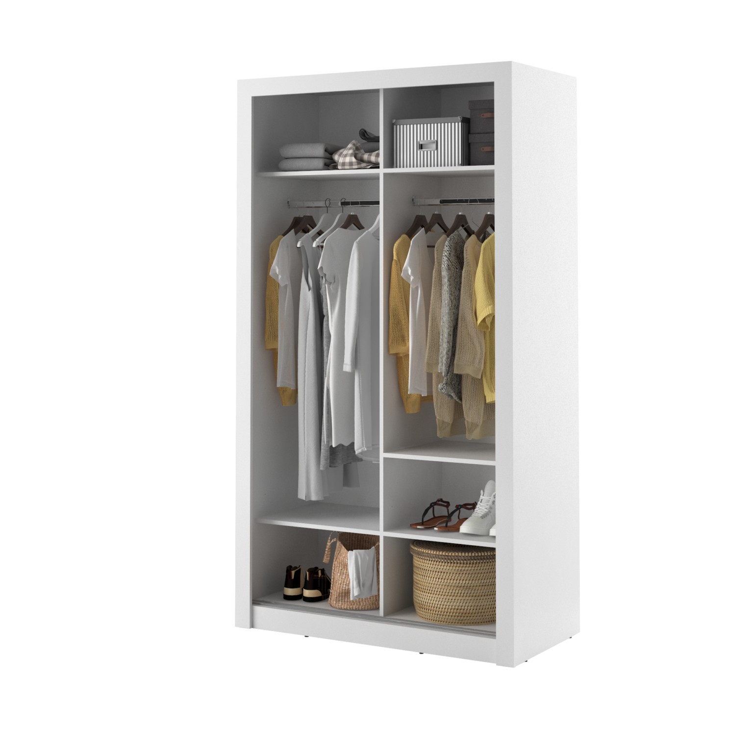 Armoire 2 portes avec miroir KAMAZZA