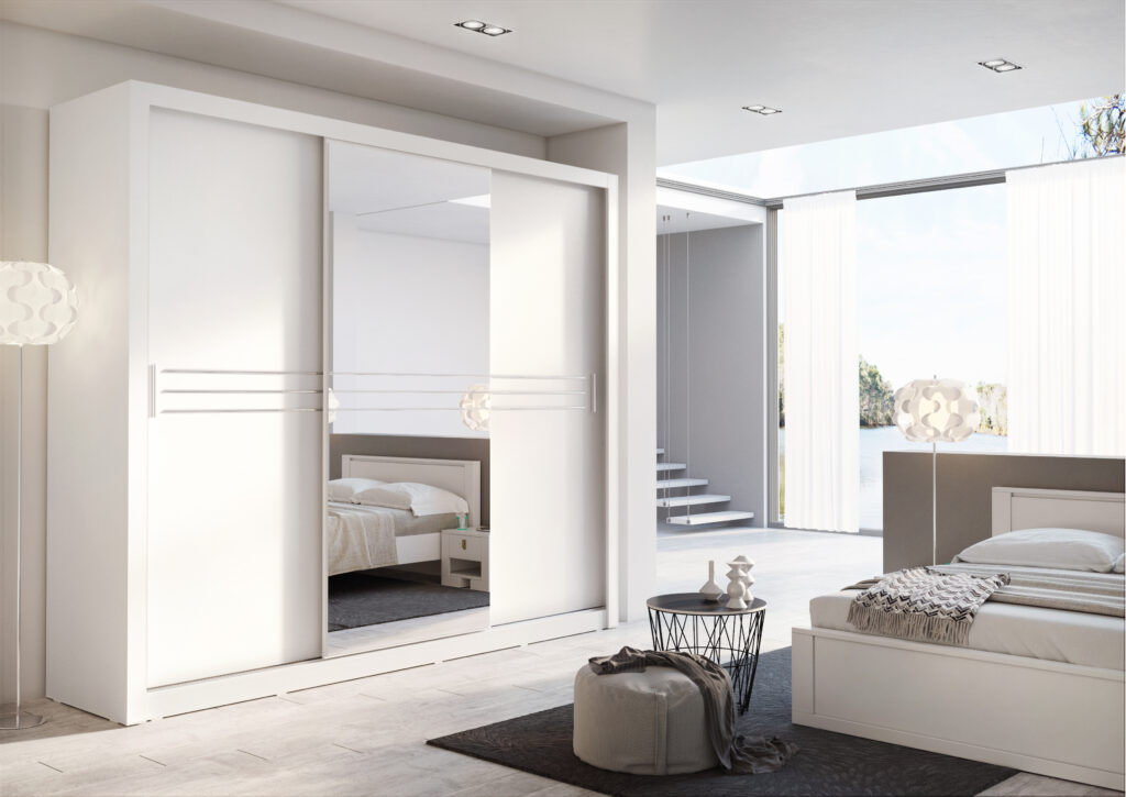 Armoire 3 portes avec miroir KAMAZZA