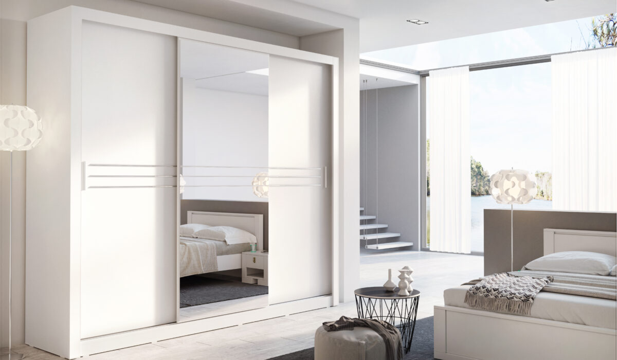 Armoire 3 portes avec miroir KAMAZZA