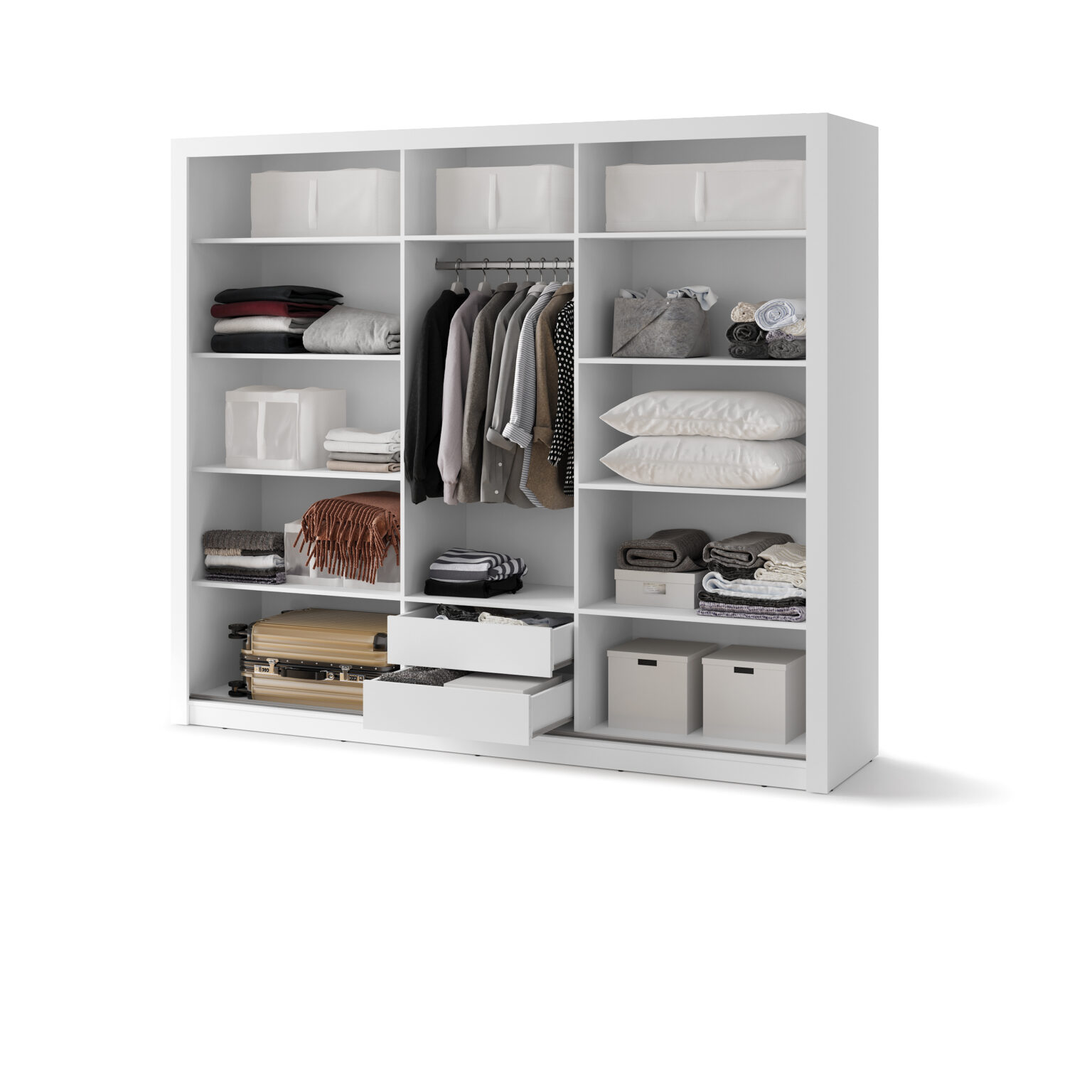 Armoire 3 portes avec miroir KAMAZZA