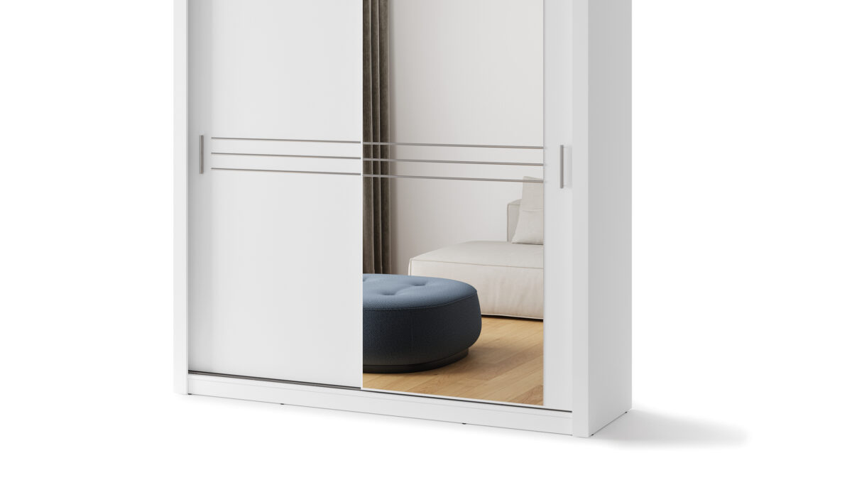 Armoire 2 portes avec miroir KAMAZZA