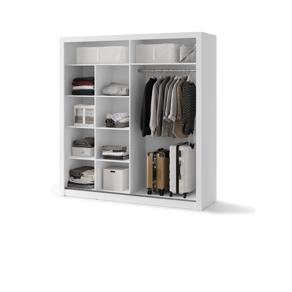 Armoire 2 portes avec miroir KAMAZZA