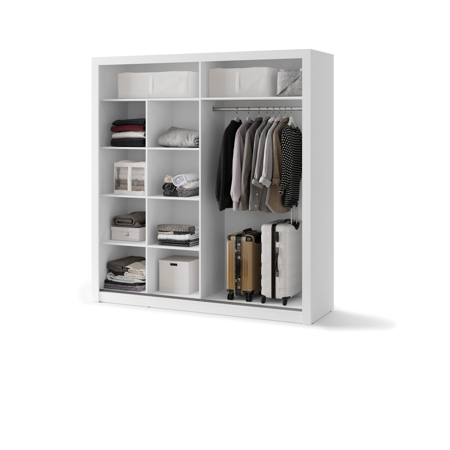 Armoire 2 portes avec miroir KAMAZZA