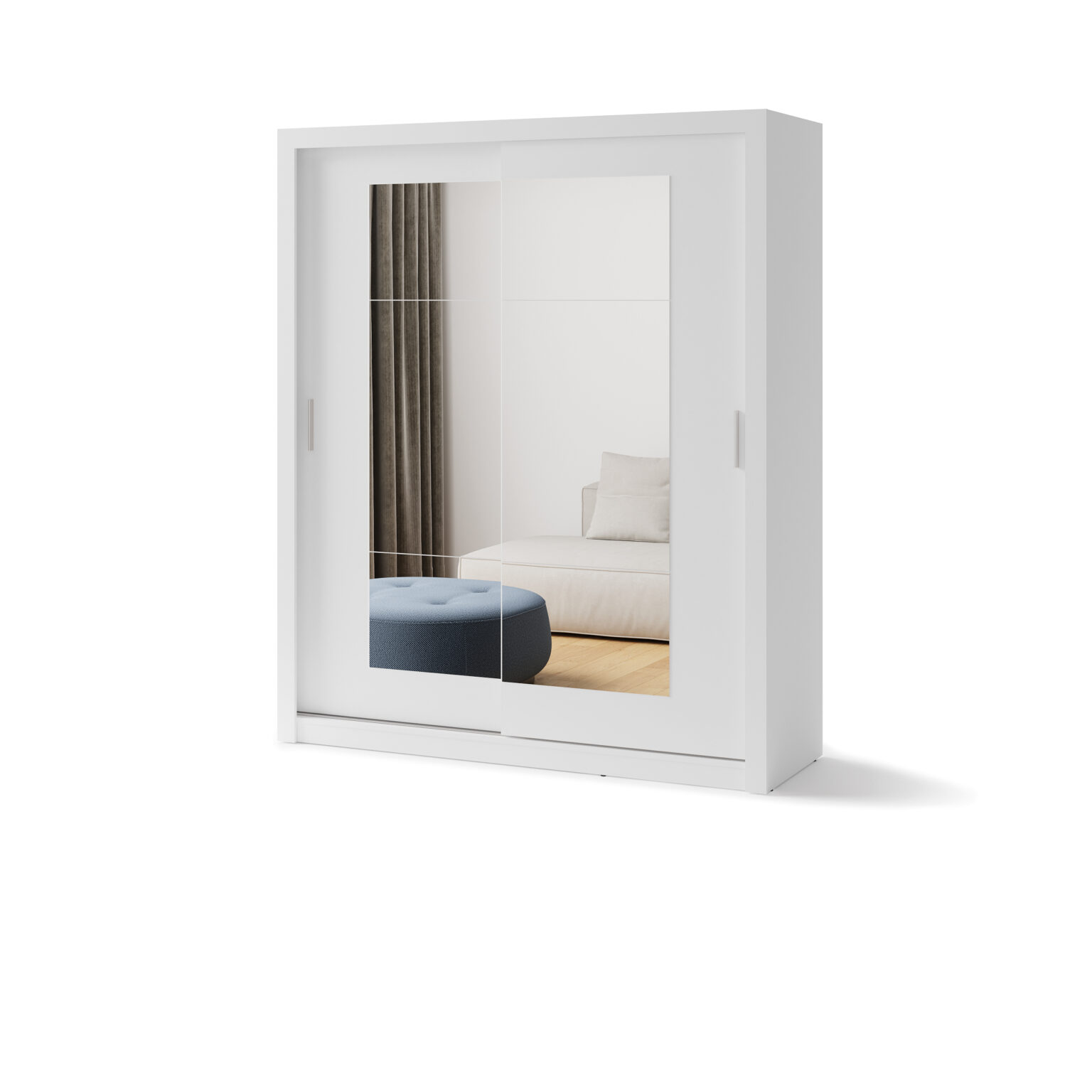 Armoire 2 portes avec miroir KAMAZZA