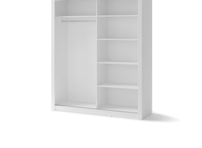 Armoire chambre 2 portes coulissantes avec miroir – LINA – 180 cm