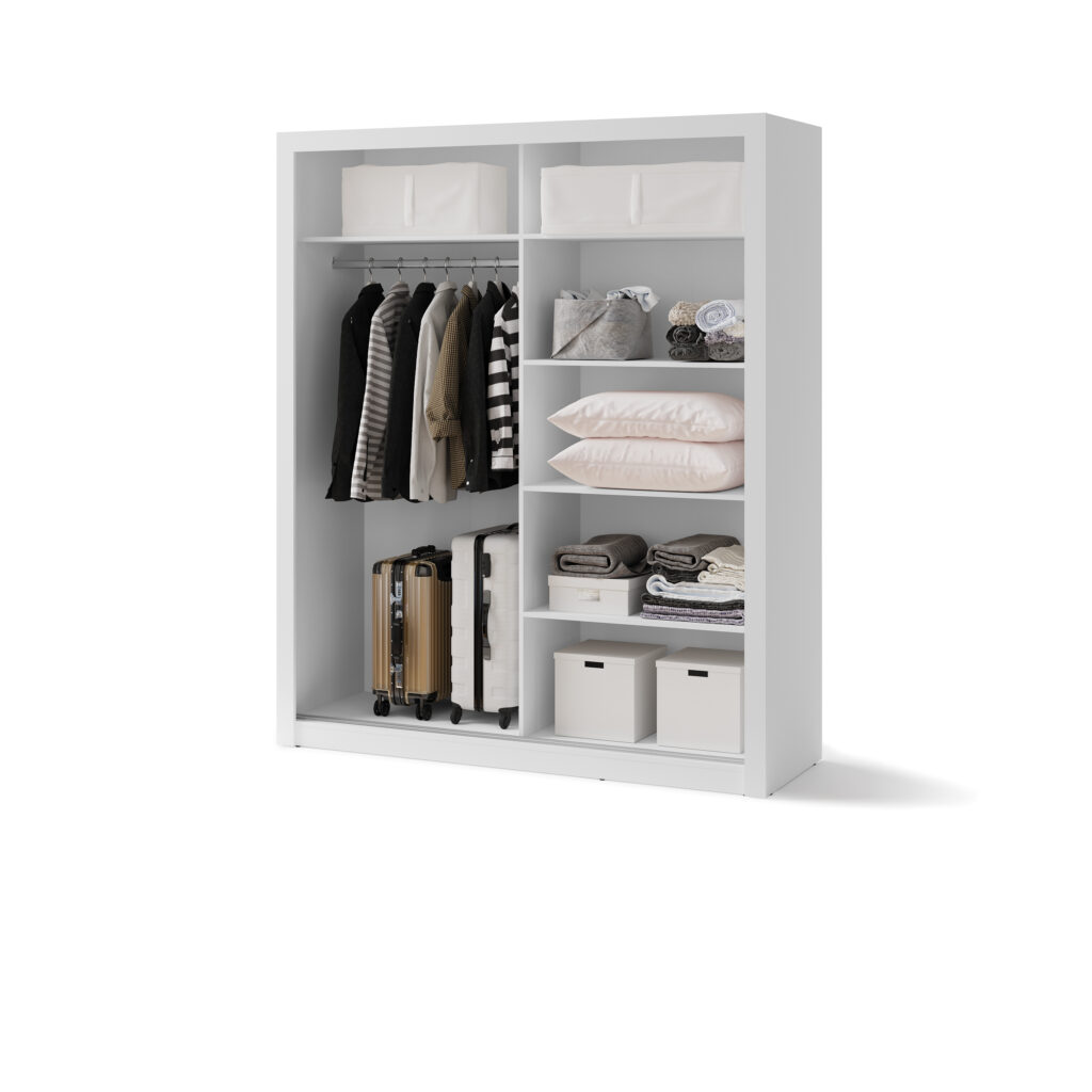Armoire 2 portes avec miroir KAMAZZA