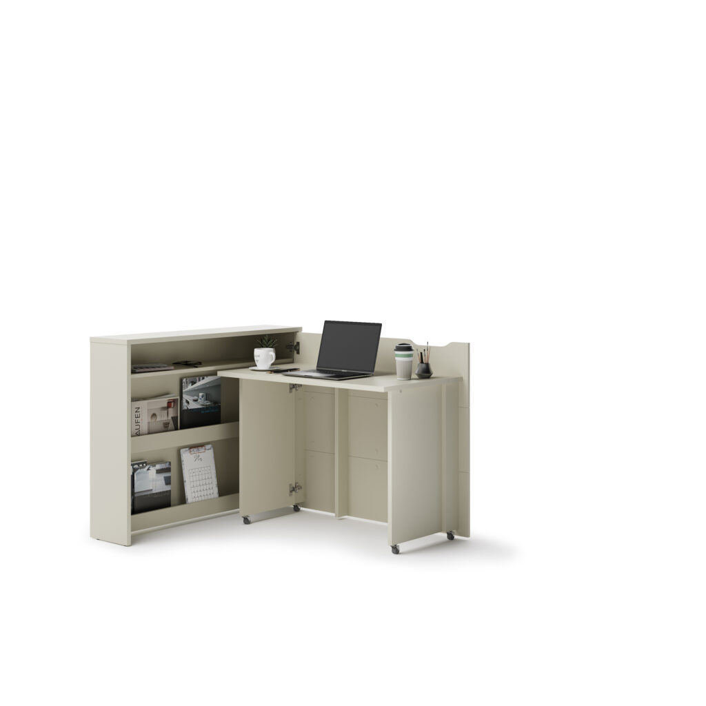 Bureau Escamotable ENJOY 115 cm : Élégance et Fonctionnalité en Cachemire