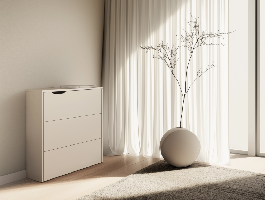 KAMAZZA Bureau escamotable EASY 90 cm ouverture à droite - Cachemire 4