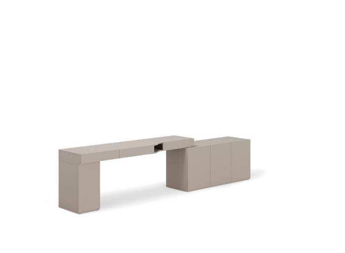 Bureau avec casier et commode intégré – MANON