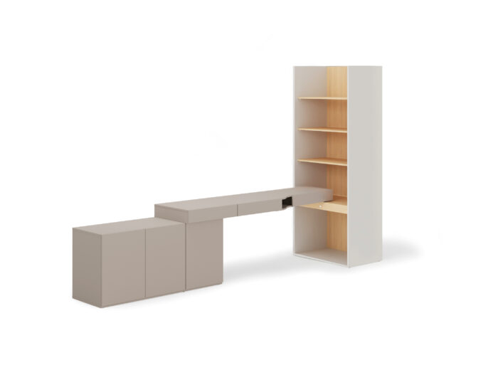 Commode avec bureau et étagère large – MANON