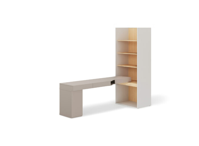 Bureau avec casier et étagère large – MANON