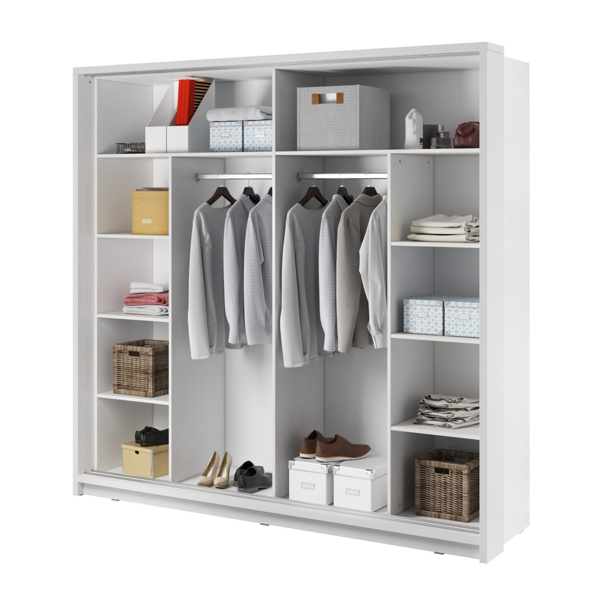 Armoire 2 portes avec miroir KAMAZZA