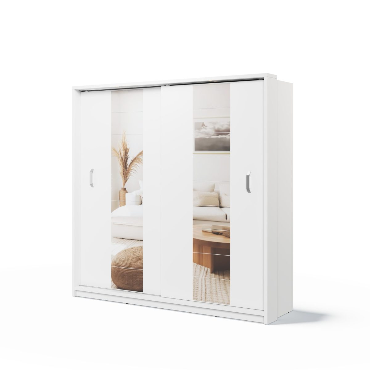 Armoire 2 portes avec miroir KAMAZZA