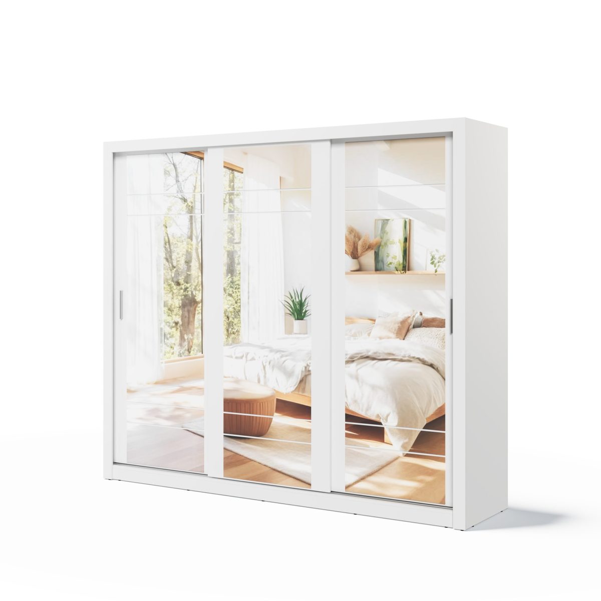 Armoire 3 portes avec miroir KAMAZZA