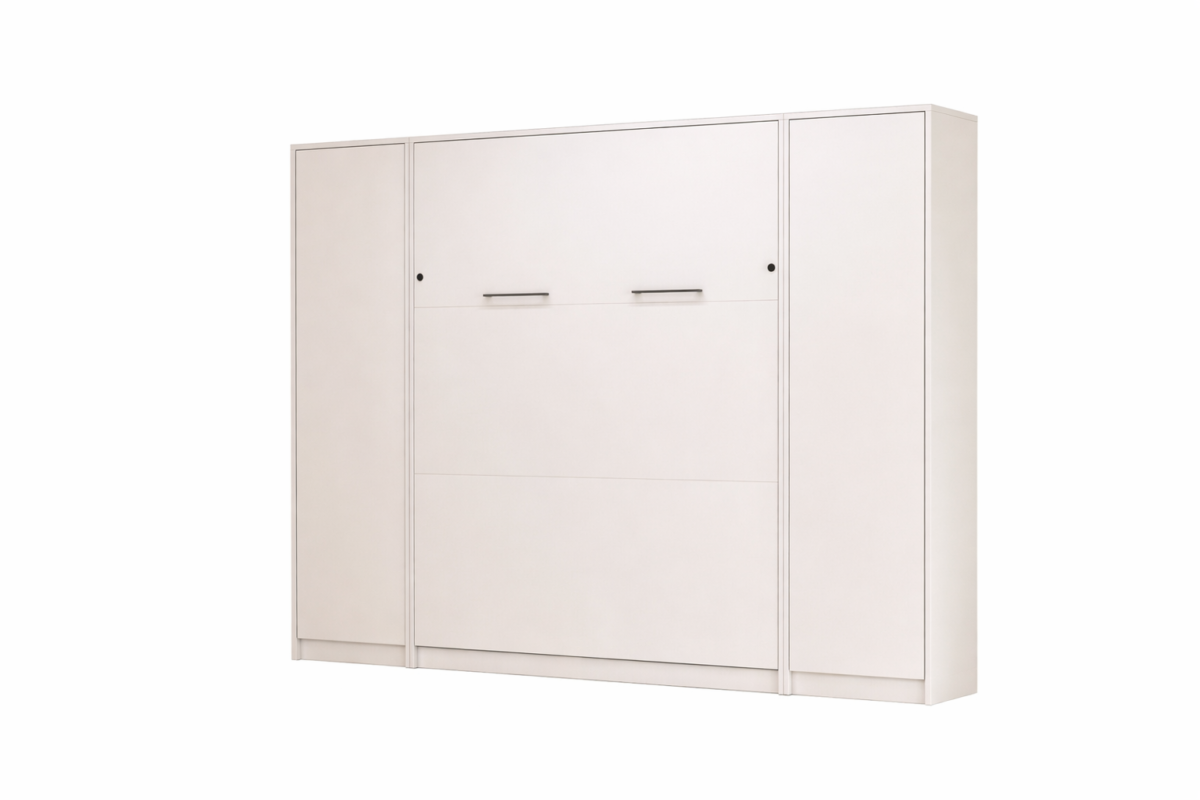 Armoire lit nova 140x200 avec rangement en position fermé KAMAZZA