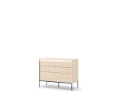 Commode 3 tiroirs beige avec led Stella