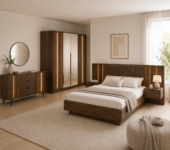 Chambre complete AVA ambiance avec lit armoire et commode KAMAZZA