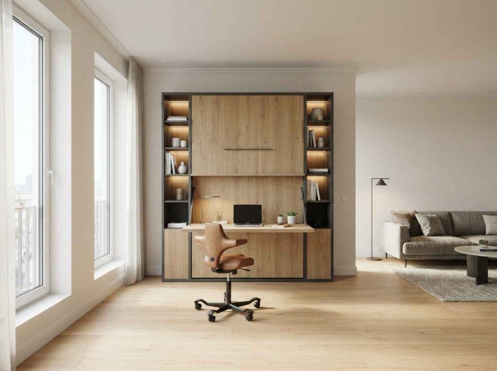 Lit escamotable avec bureau
