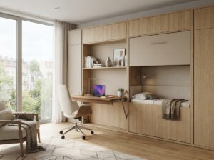 Montage bureau escamotable