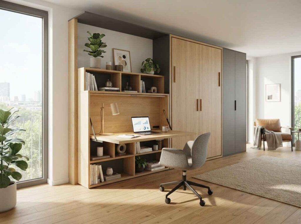 Montage d’un bureau escamotable