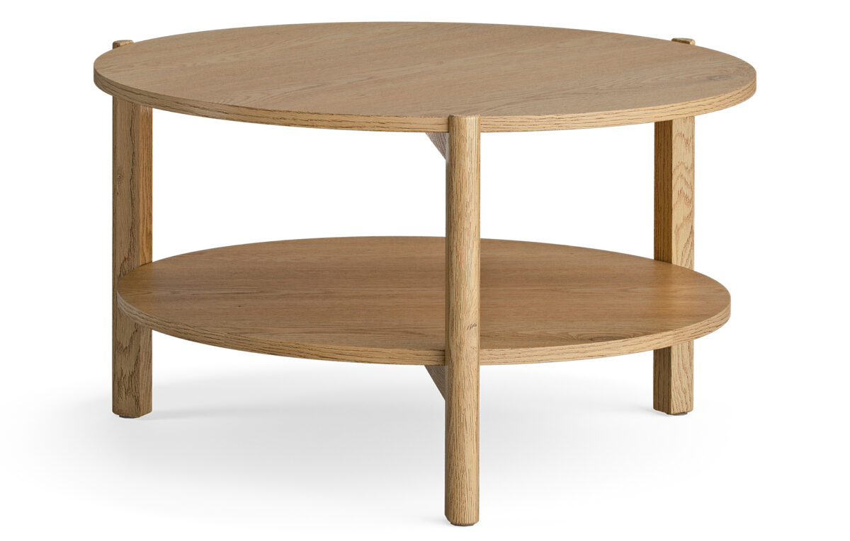 4024263 – Coffee table round with rotating shelf Well oak 