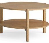 4024263 – Coffee table round with rotating shelf Well oak 