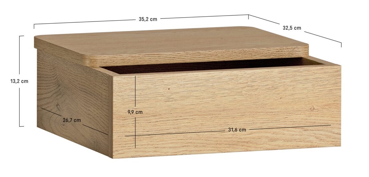 Dimension de table de chevet à suspendre 1 tiroir 35,5cm - JADE
