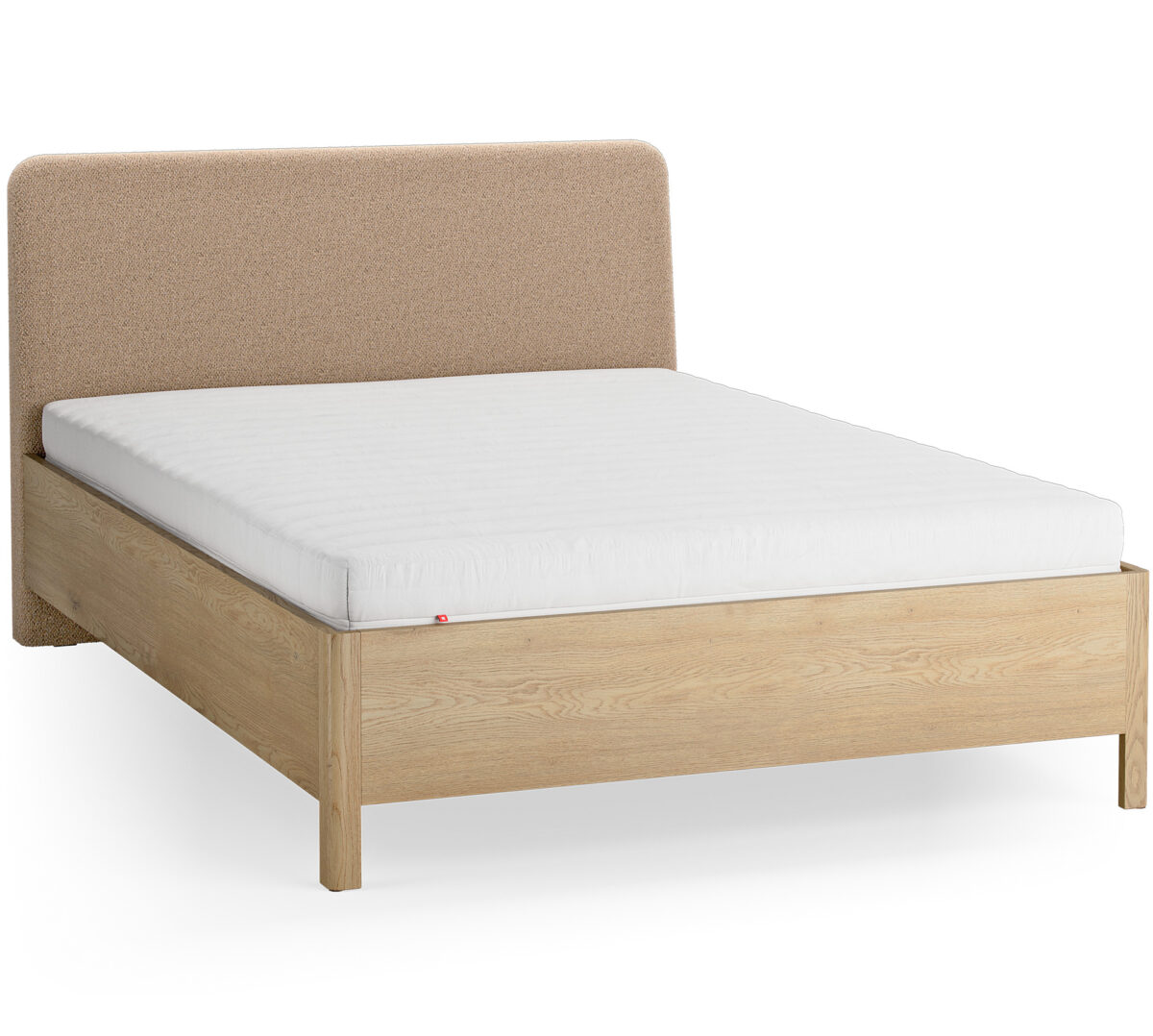 5021404 – Bed with upholstered slanted headrest with lifted frame 140×200 Well oak_taupe-1