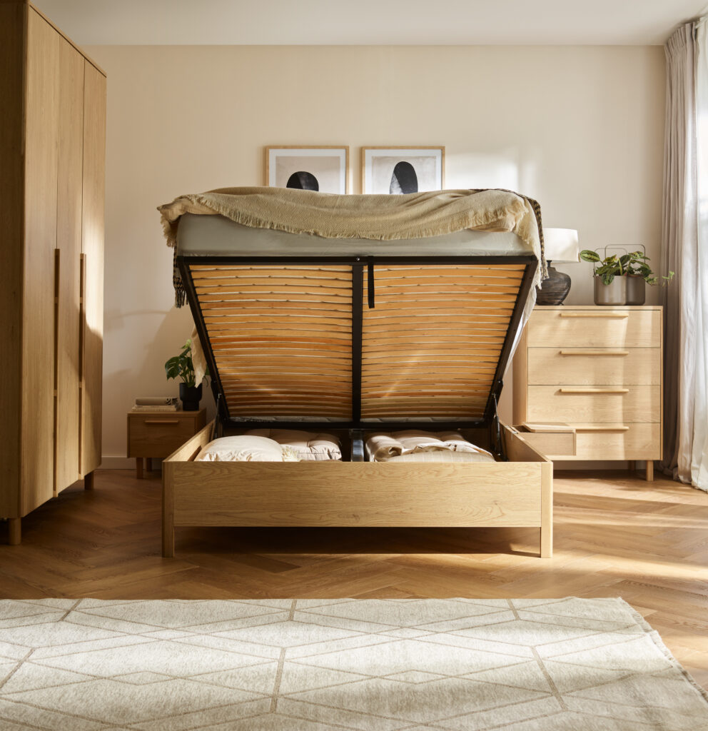 Lit coffre et commode 4 tiroirs JADE pour une chambre soignée et organisée