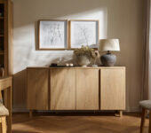 Buffet 2 portes 3 tiroirs 163 cm chêne - JADE design tendance