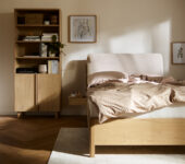 Lit coffre avec tête de lit inclinable pratique et confortable JADE